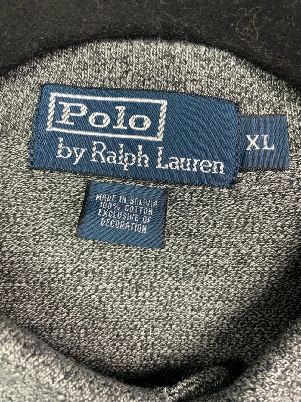 Polo Ralph Lauren Men's XL Gray Marl Cotton Polo Shirt - Short Sleeve -‎ Bolivia